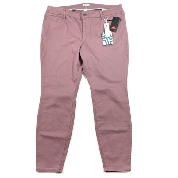 New Market & Spruce Skinny Jeans Size 20W Mauve Pink - Picture 1 of 7